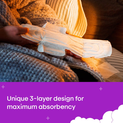 U By Kotex Overnight Extra Pads With Wings 8 Pack
