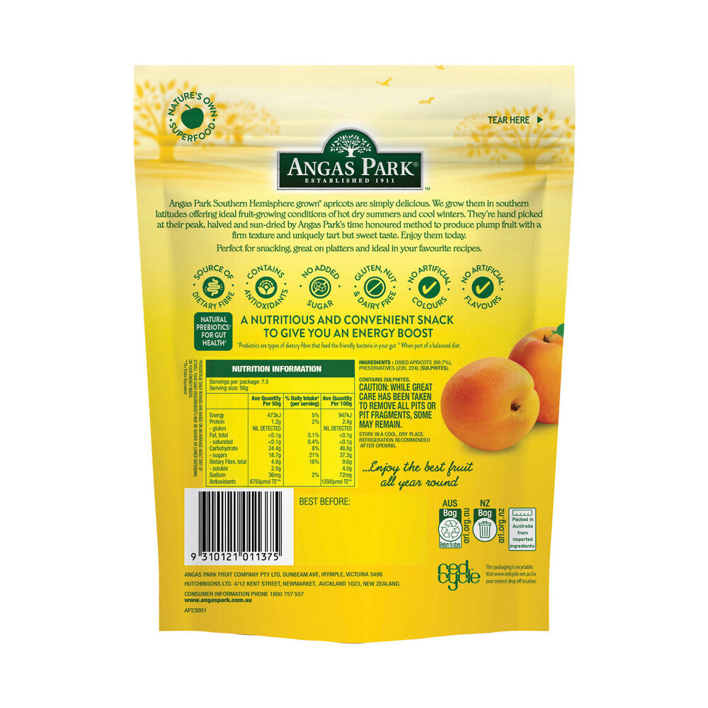 Angas Park Large Apricots - 375g