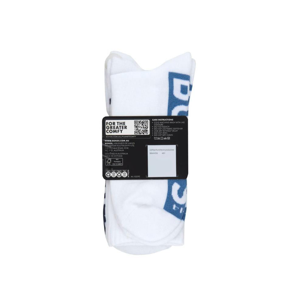 Bonds Mens Logo Crew 6+ - 3 Pack