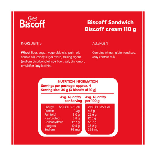 Lotus Biscoff Sandwich Biscuits Biscoff - 110g