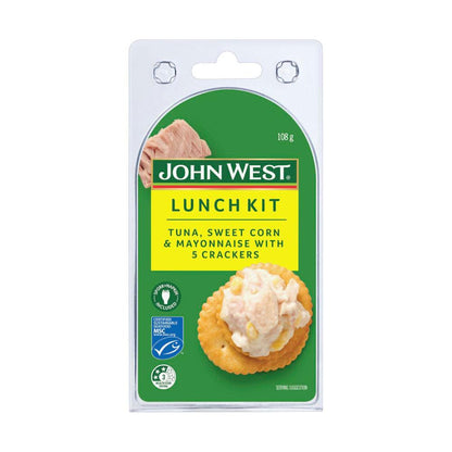 John West Tuna & Sweetcorn In Mayonnaise with Crackers Lunch Kit - 108g