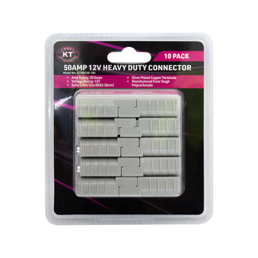 Kt Solar 50A Heavy Duty Connector Kit - 10 Pack - Grey