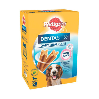 Pedigree Dentastix Medium Dog Treats Daily Oral Care Dental Chews - 28 Pack