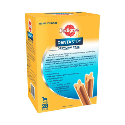 Pedigree Dentastix Medium Dog Treats Daily Oral Care Dental Chews - 28 Pack
