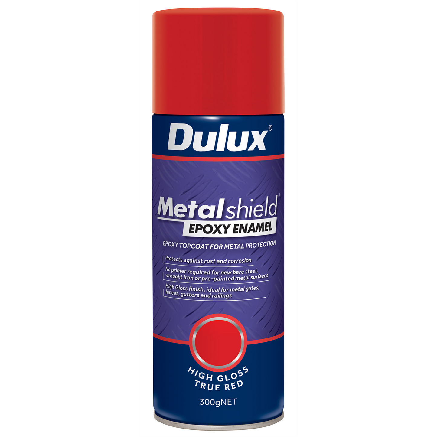 Dulux Metalshield Epoxy Enamel Gloss Spray Paint - 300g - True Red
