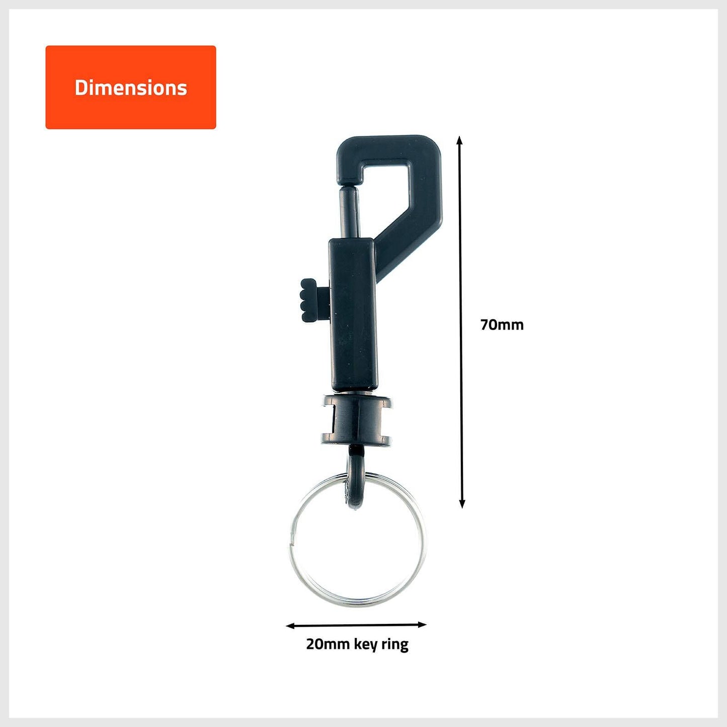 Taskmaster J Clip - 70mm - Black - 10 Pack