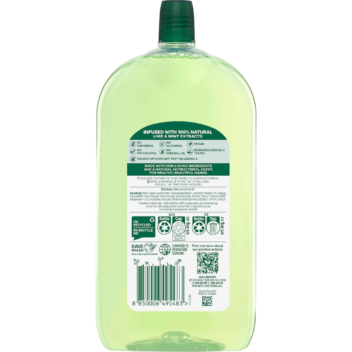 Palmolive Antibacterial Foaming Hand Wash Lime & Mint Refill 1l