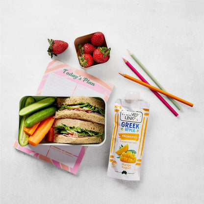 Farmers Union Greek Style Yoghurt Pouch Hint Of Real Mango 130g