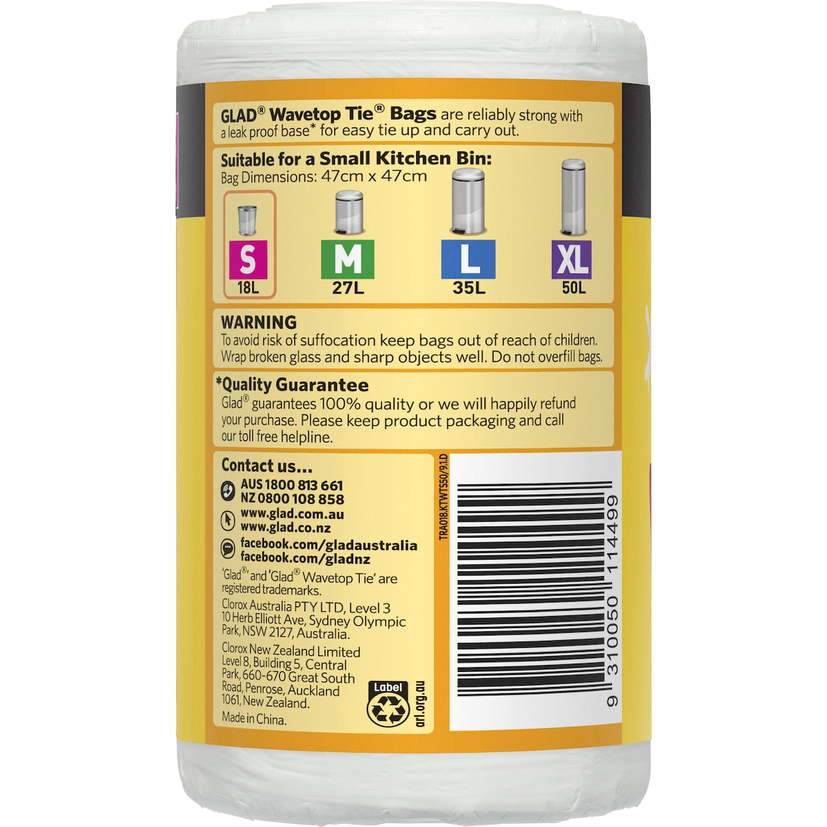 Glad Small Kitchen Tidy Bags 50 pack