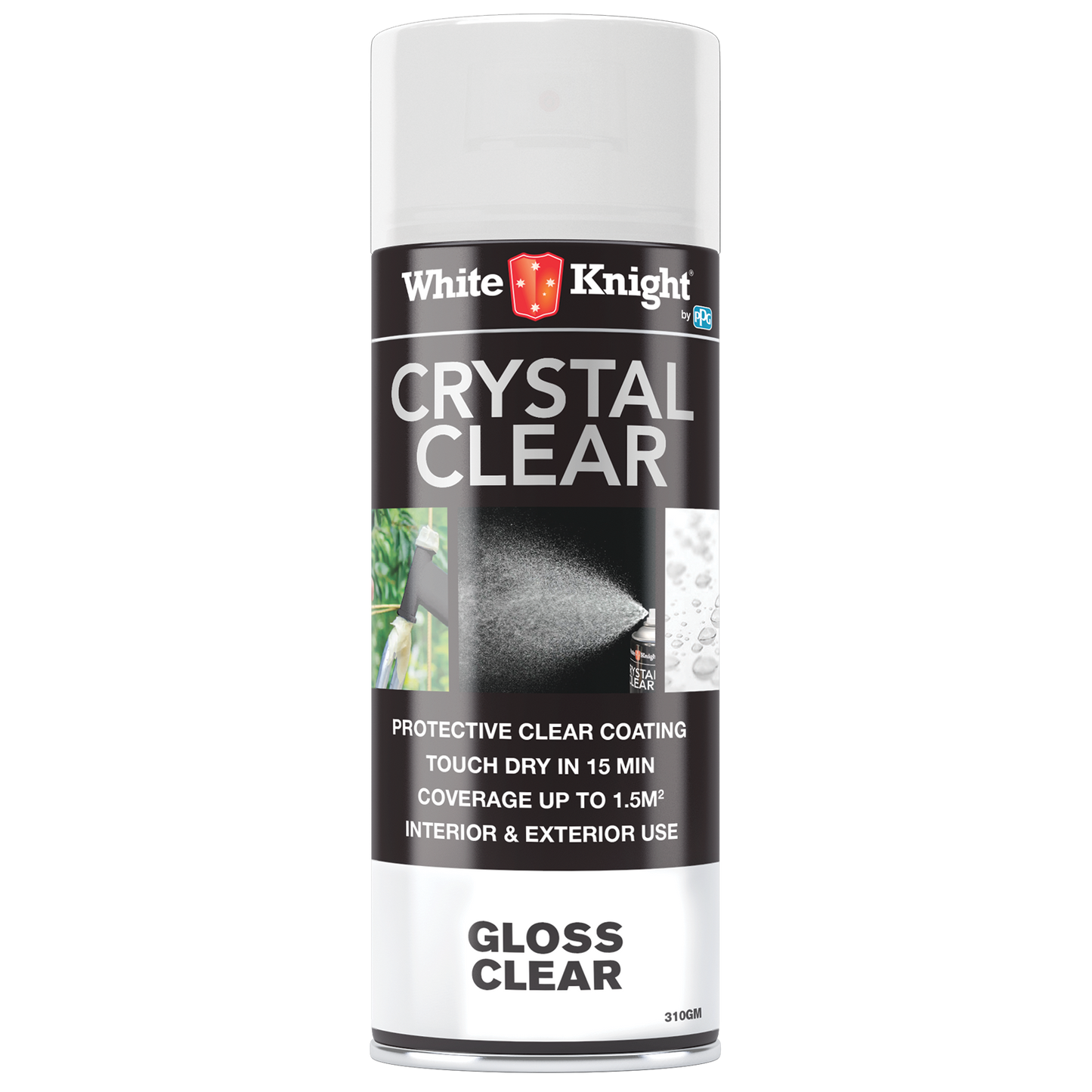 White Knight Crystal Clear Gloss Acrylic Spray Paint - 310g