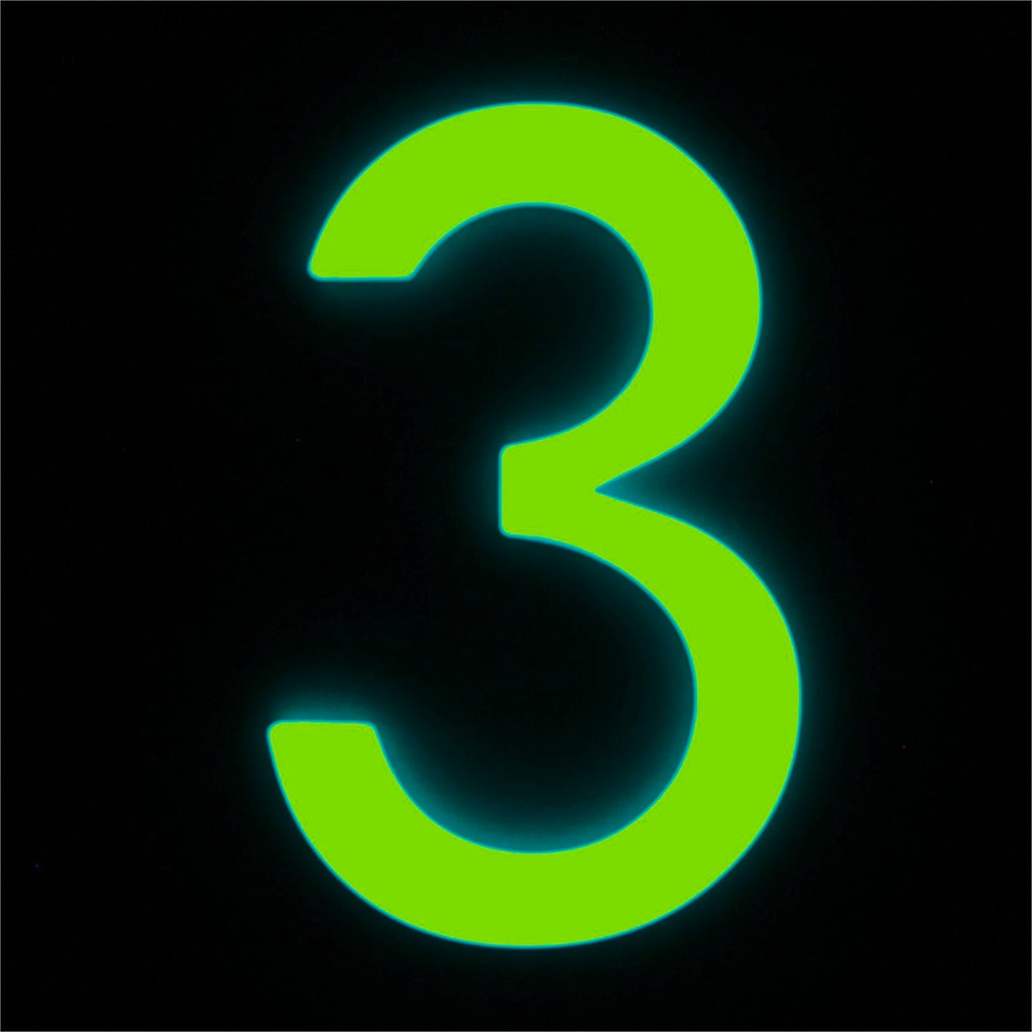 Sandleford Glow In Dark House Number 3 - 90mm