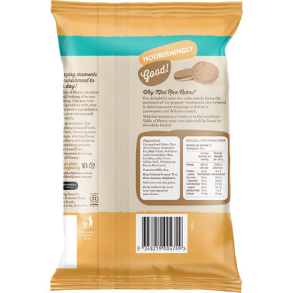 Table Of Plenty Mini Rice Cakes Snack Packs Caramel White Choc 6 Pack