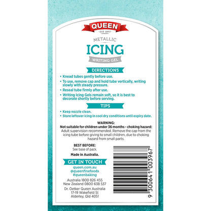 Queen Metallic Icing Writing Gel 5 pack