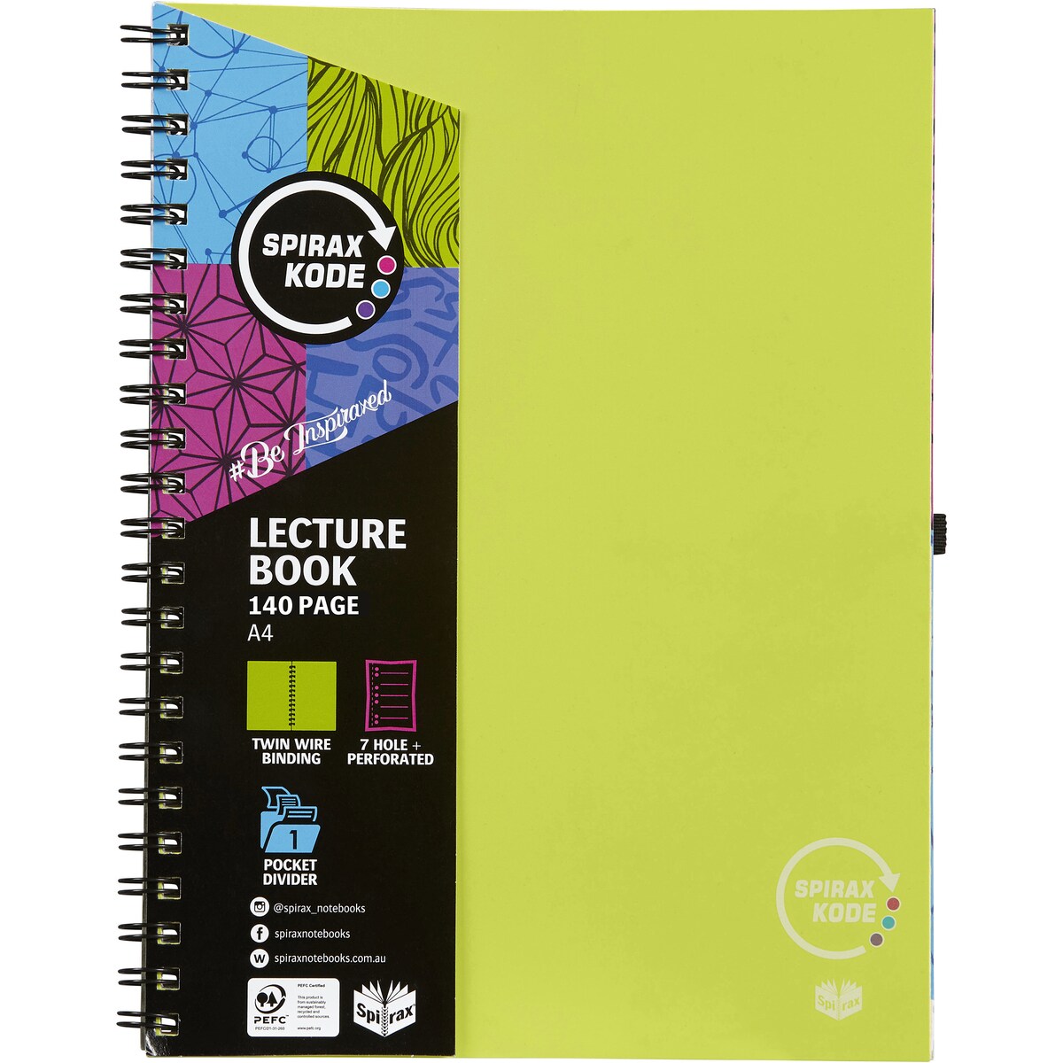 Spirax Kode p958 a4 Lecture 140 Pg Assorted Each