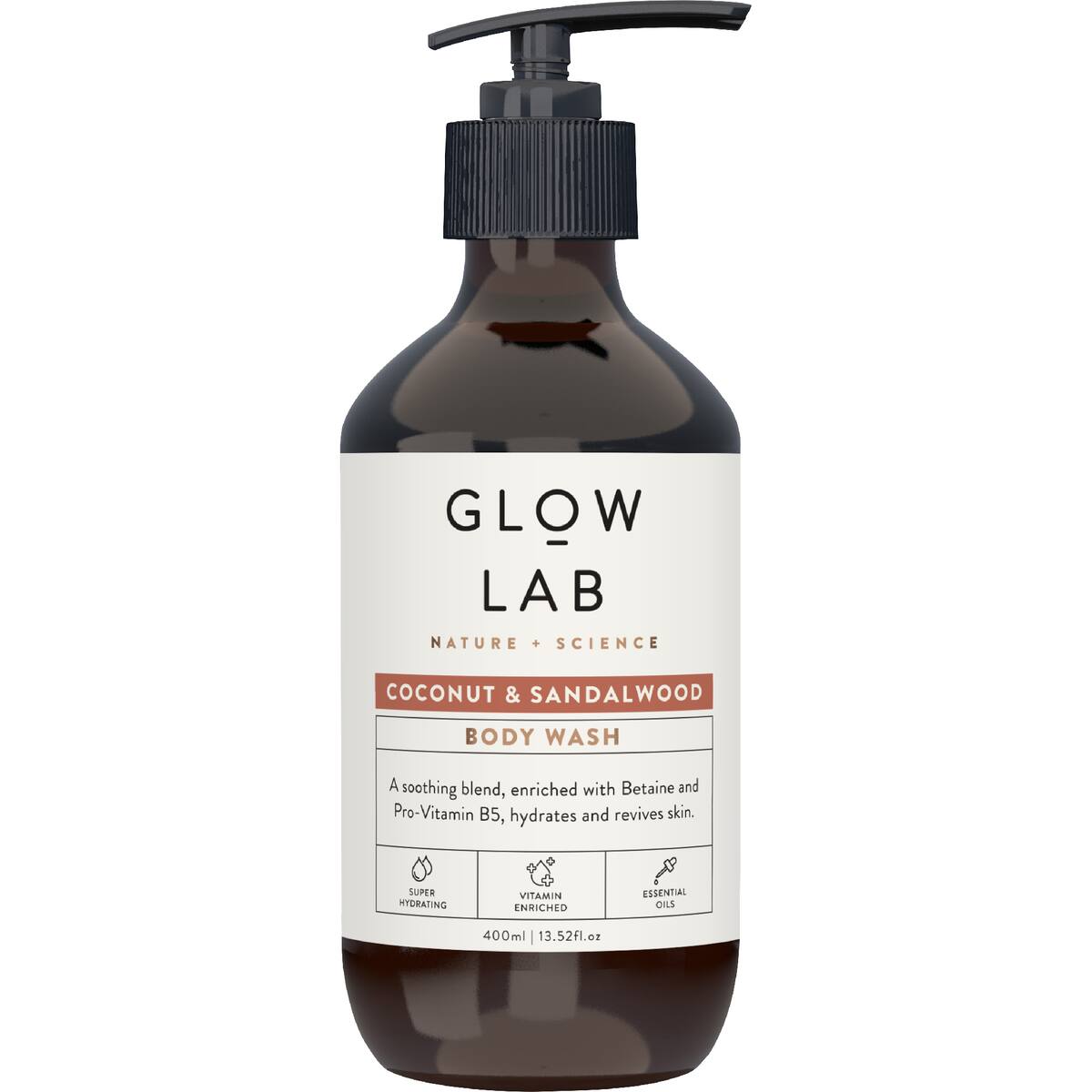 Glow Lab Coconut & Sandalwood Body Wash 400ml