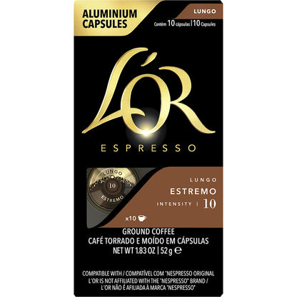 Lor Espresso Lungo Estremo Coffee Pods Nespresso Compatible 10 Pack