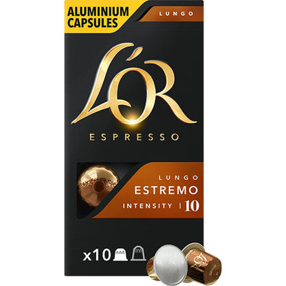 Lor Espresso Lungo Estremo Coffee Pods Nespresso Compatible 10 Pack