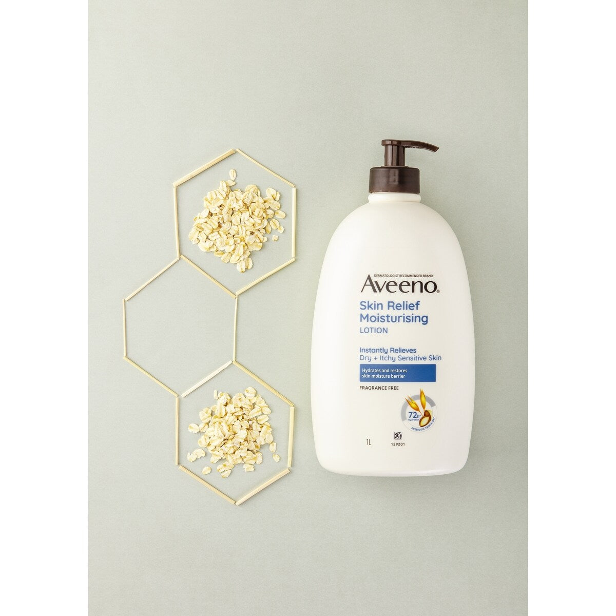 Aveeno Skin Relief Fragrance Free Body Lotion Dry Sensitive Skin 1l
