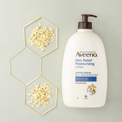 Aveeno Skin Relief Fragrance Free Body Lotion Dry Sensitive Skin 1l