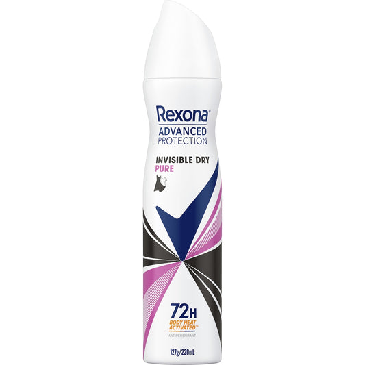 Rexona Women Advanced Protection Deodorant Invisible Dry Pure 220 Ml