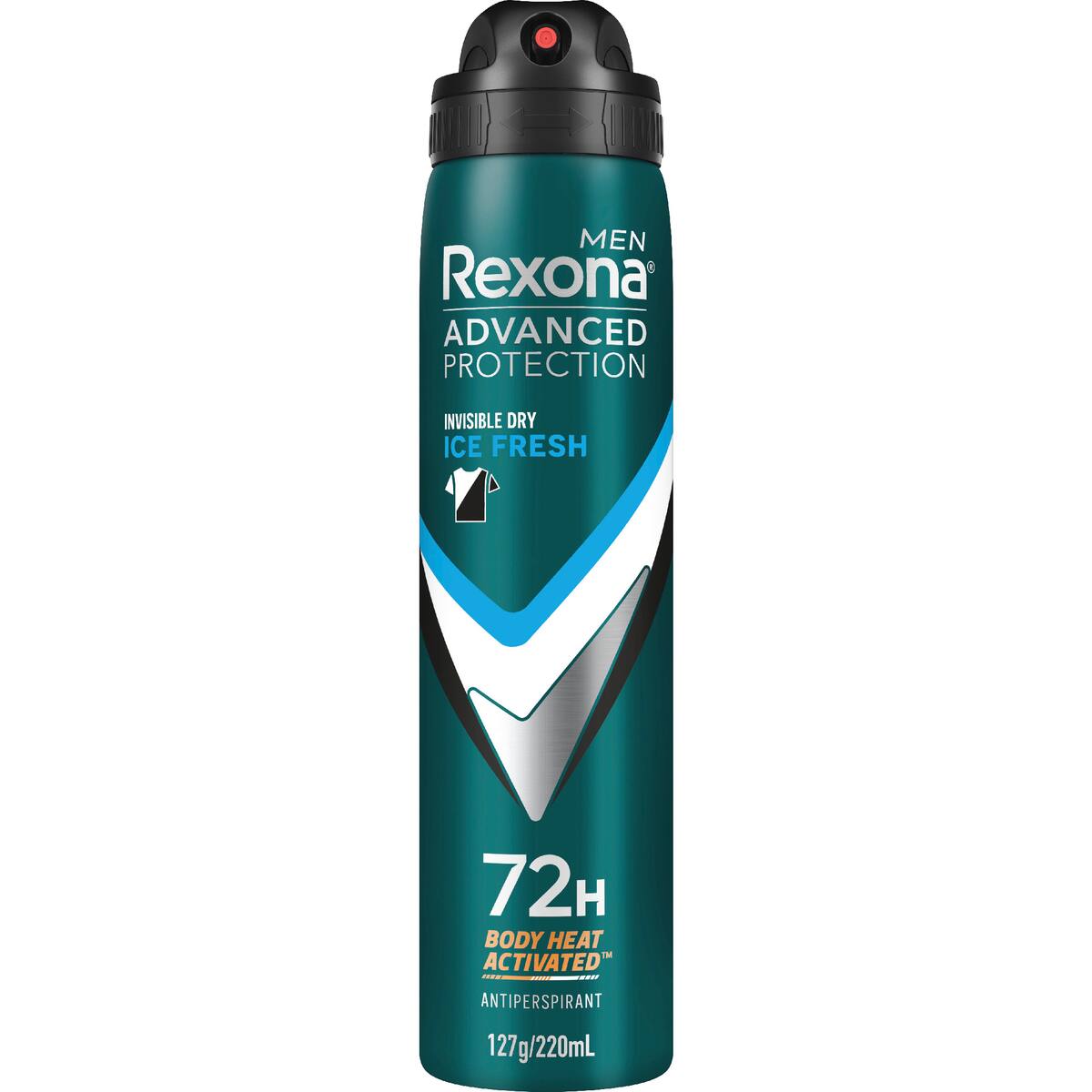 Rexona Men Advanced 72hr Deodorant Aerosol Ice Fresh 220ml