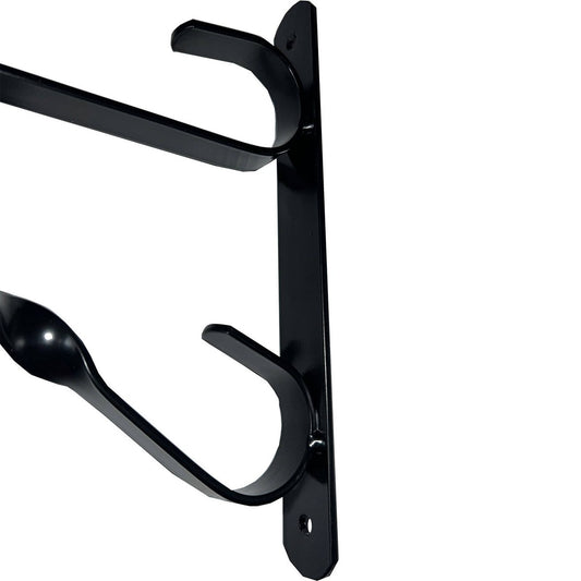 Jack Garden Up Strap Wall Bracket - 250mm, Black