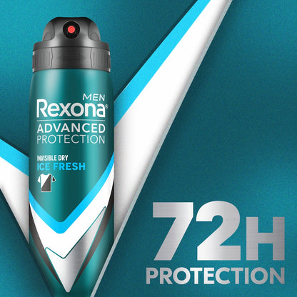 Rexona Men Advanced 72hr Deodorant Aerosol Ice Fresh 220ml