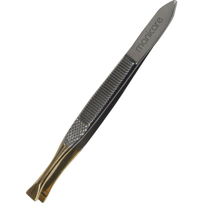 Manicare Flat Tweezer Gold Tipped Each