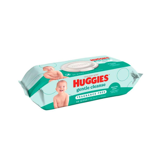 Huggies Gentle eanse Baby Wipes Fragrance Free - 80 Pack