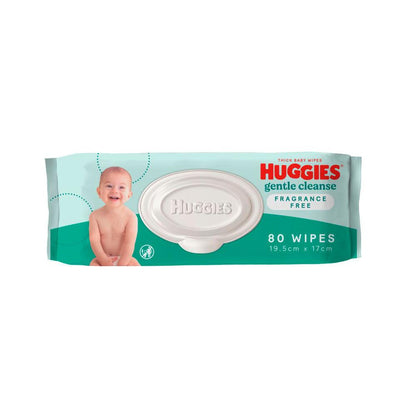 Huggies Gentle eanse Baby Wipes Fragrance Free - 80 Pack