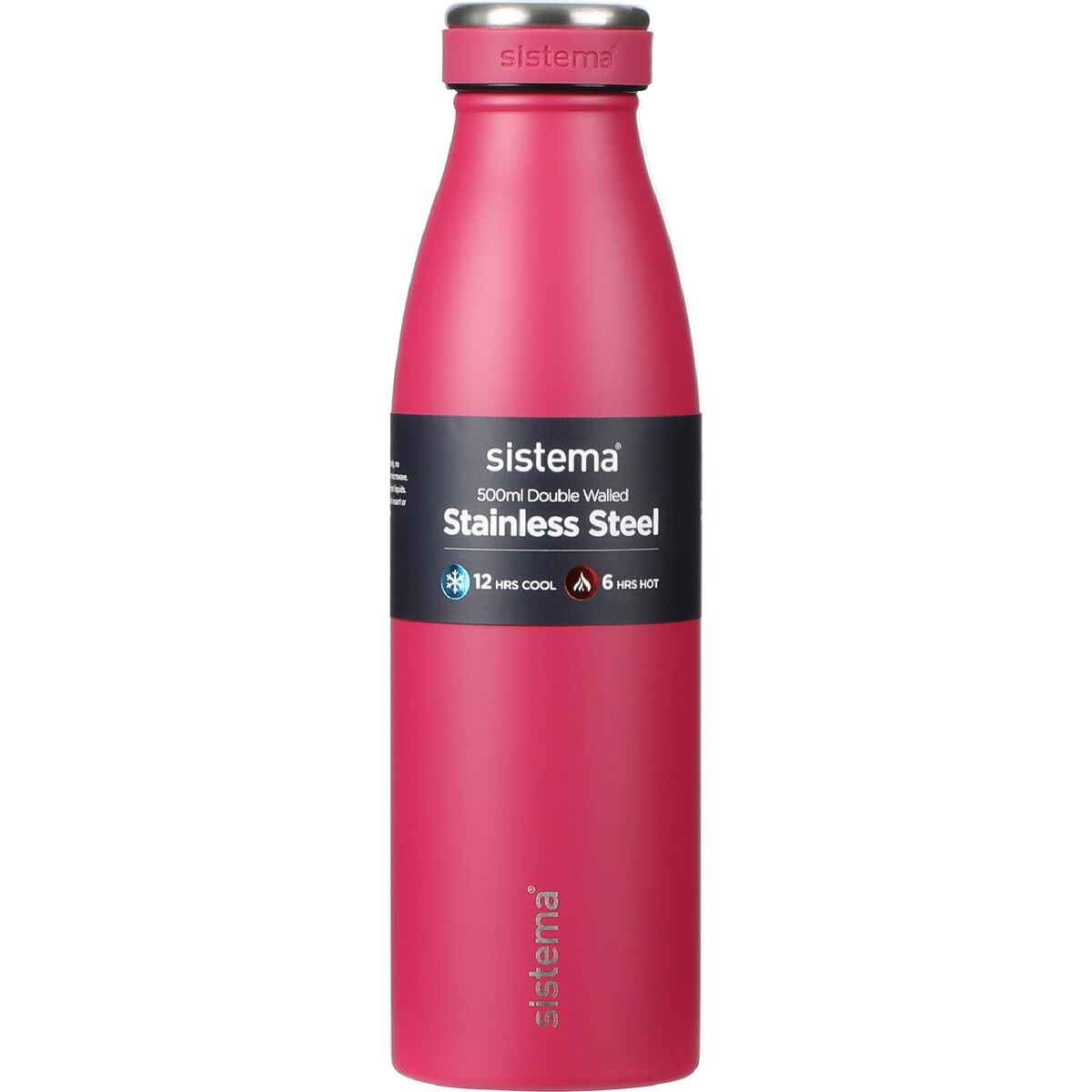 Sistema Stainless Steel Bottle Double Walled Assorted 500ml
