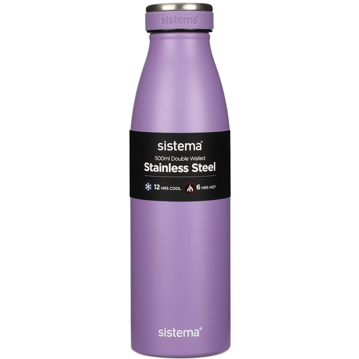 Sistema Stainless Steel Bottle Double Walled Assorted 500ml