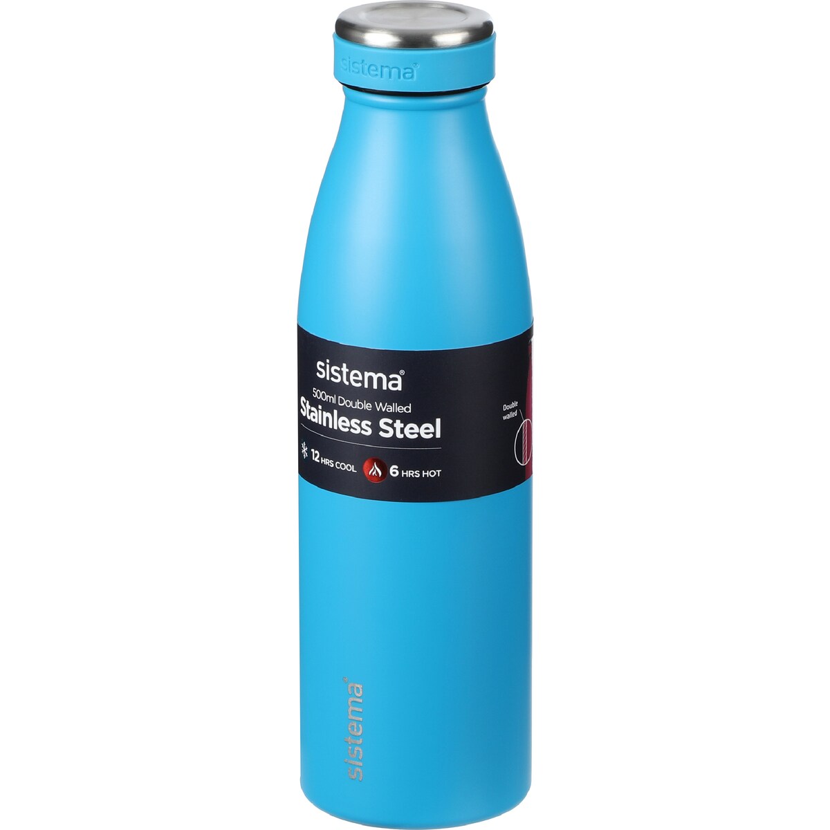 Sistema Stainless Steel Bottle Double Walled Assorted 500ml