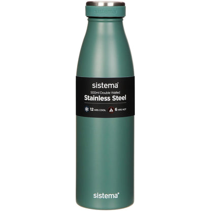 Sistema Double Walled Stainless Steel Bottle Assorted 500ml Each