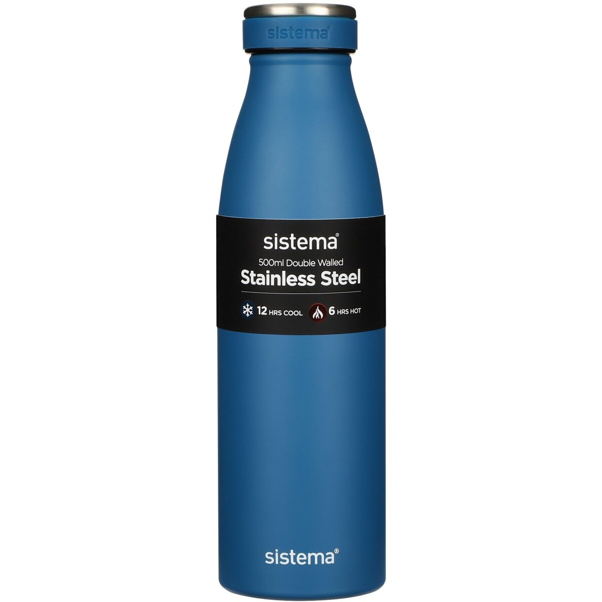 Sistema Stainless Steel Bottle Double Walled Assorted 500ml