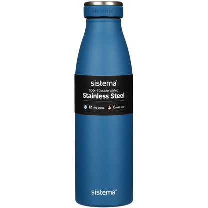 Sistema Double Walled Stainless Steel Bottle Assorted 500ml Each