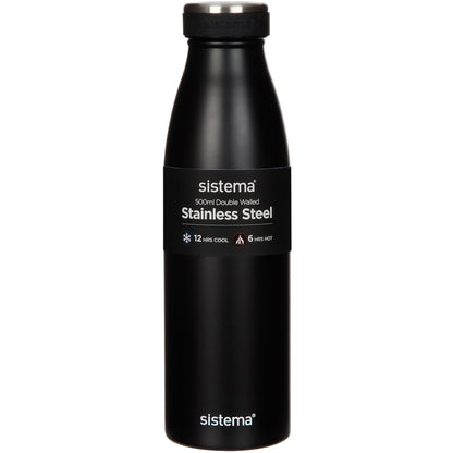 Sistema Double Walled Stainless Steel Bottle Assorted 500ml Each