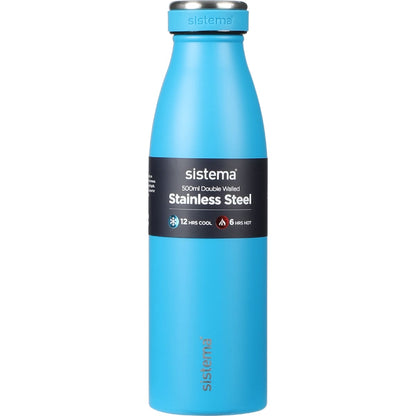 Sistema Double Walled Stainless Steel Bottle Assorted 500ml Each