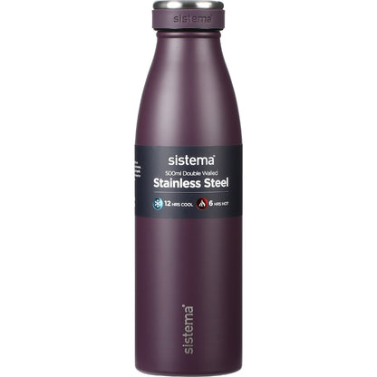 Sistema Double Walled Stainless Steel Bottle Assorted 500ml Each