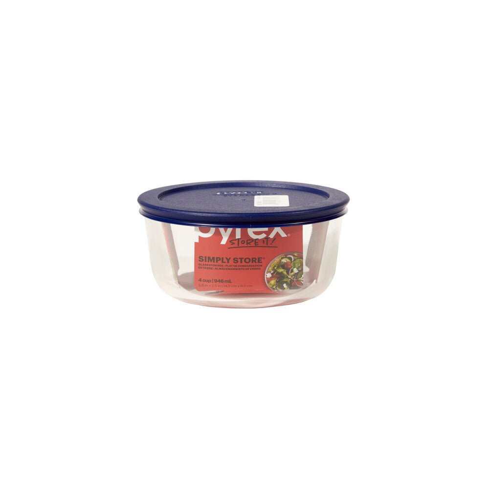 Pyrex Simply Store Glass Round Container 946ml - 1 each