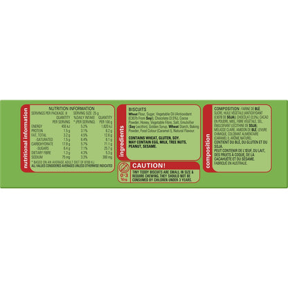 Arnott's Tiny Teddy Chocolate Multipack Biscuits 8 pack