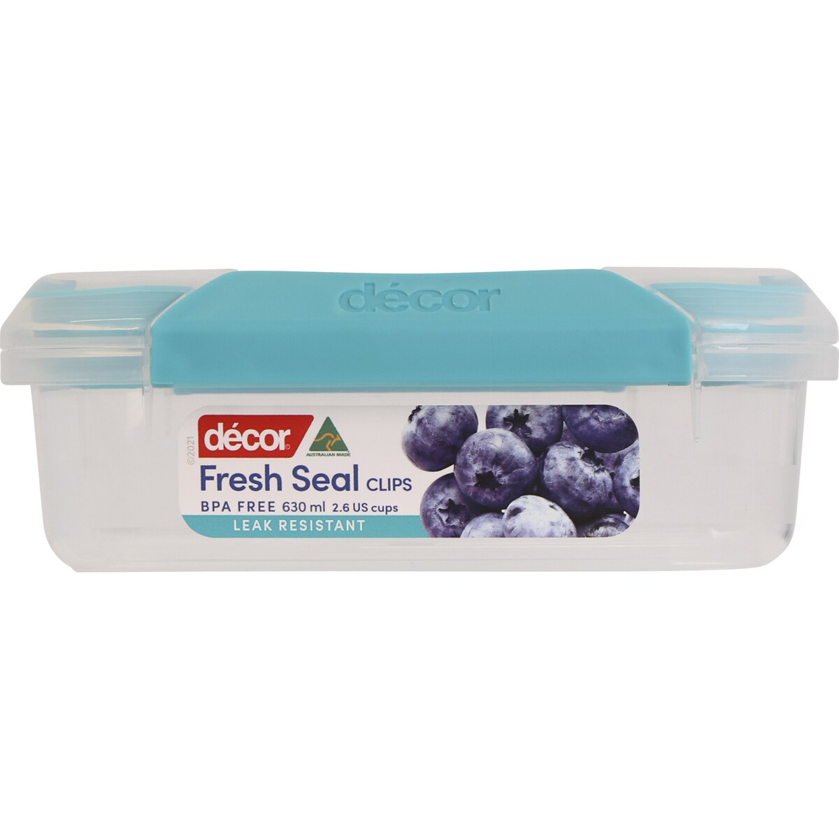 Decor Fresh Seal Clips Container, Square 630ml