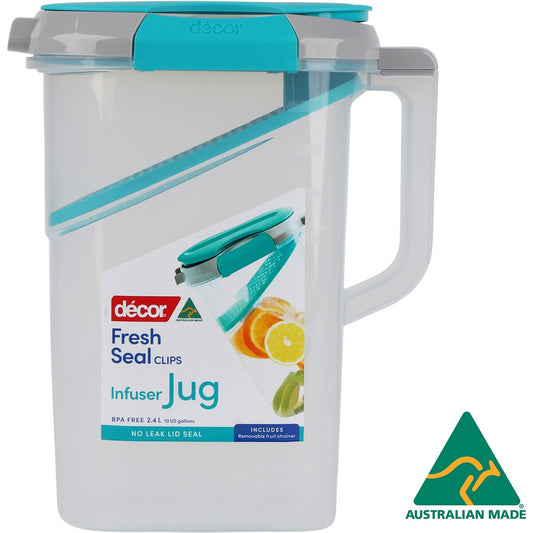 Decor Fresh Seal Clips Water Infuser Jug 2.4l