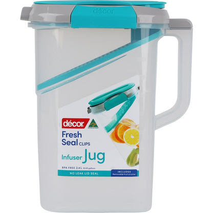 Decor Fresh Seal Clips Water Infuser Jug 2.4l