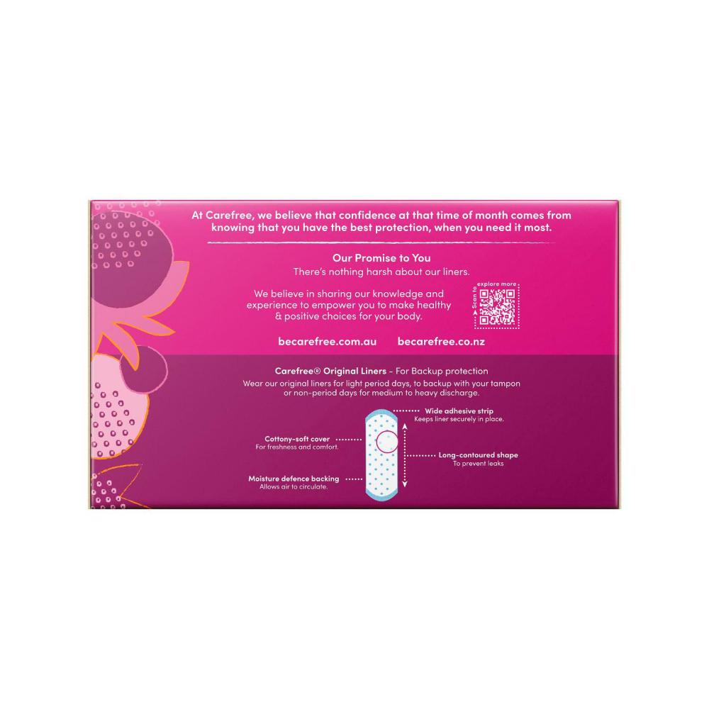 Carefree Original Long Unscented Liners - 30 Pack