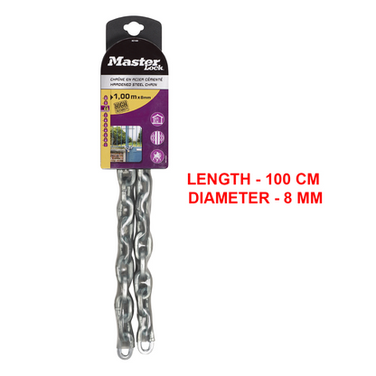 Master Lock Security Chain 8mm x 1m Steel Vinyl Protection
