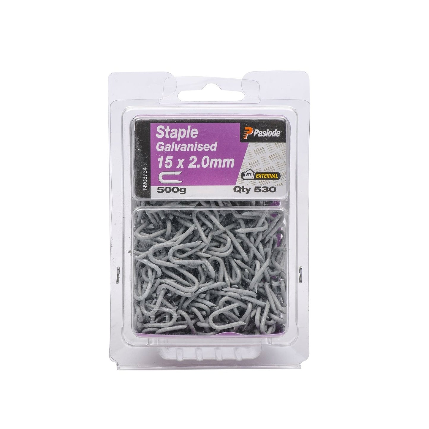 Paslode Galvanised Staple Nail - 15 x 2mm - 500g