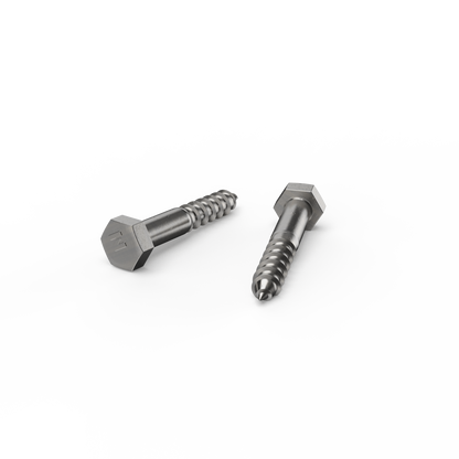 Zenith Coach Screws - M8 x 50mm - Stainless Steel 304 - 12 Pack