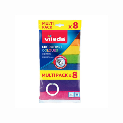 Vileda Muti Pack Microfibre Cloths - 8 Pack