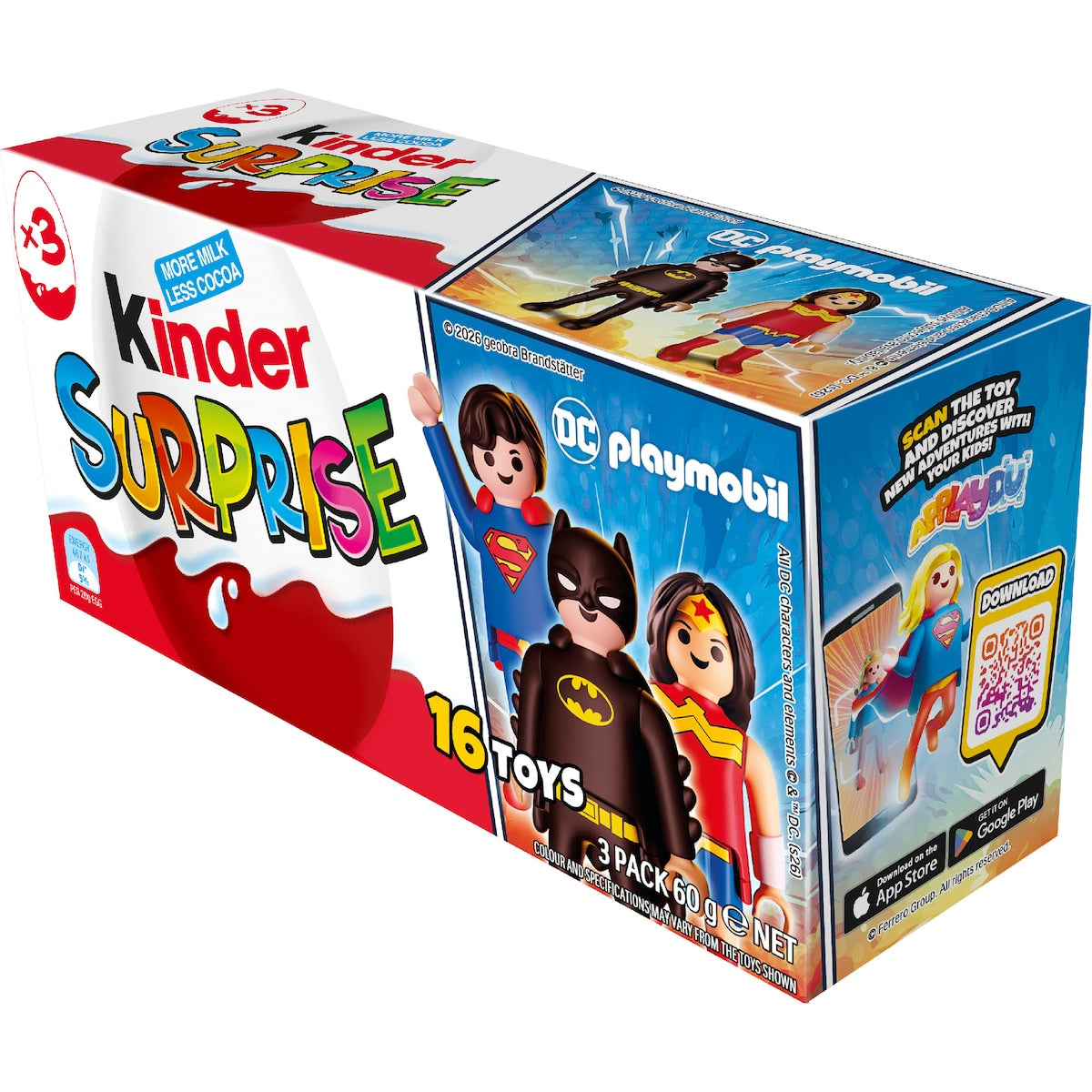 Kinder Surprise Milk Chocolate Egg 60g 3 Pack
